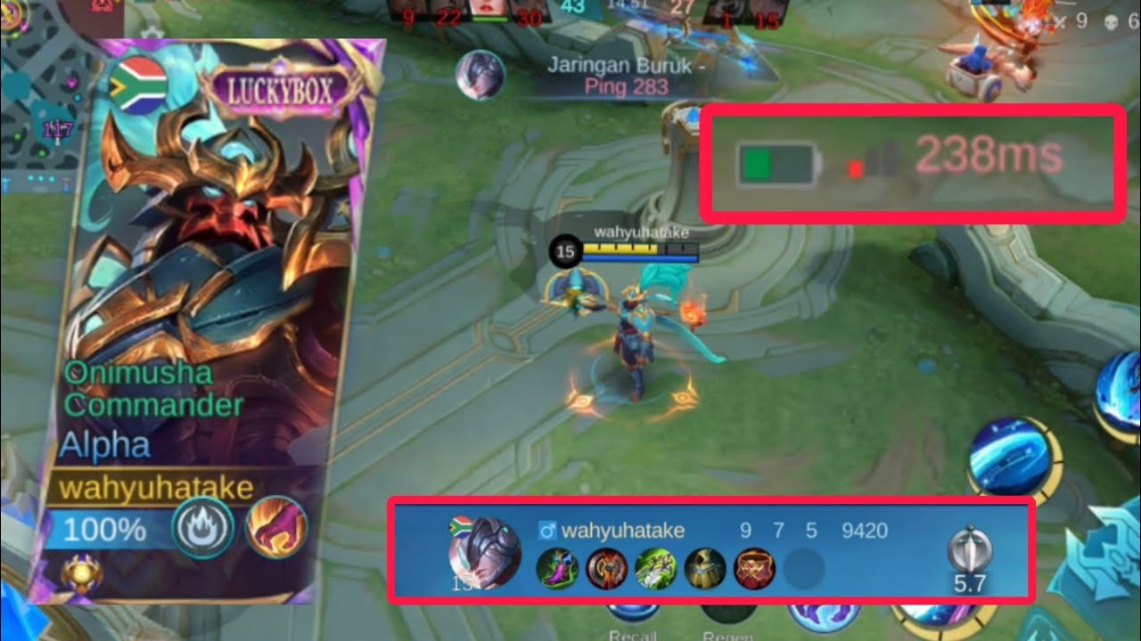 in the middle of the match alpha experienced connection problems | mobile legends