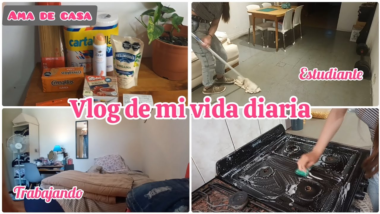 Días de limpieza💯 Cocina muy sucia😱 VLOG de una estudiante de arquitectura 💕
