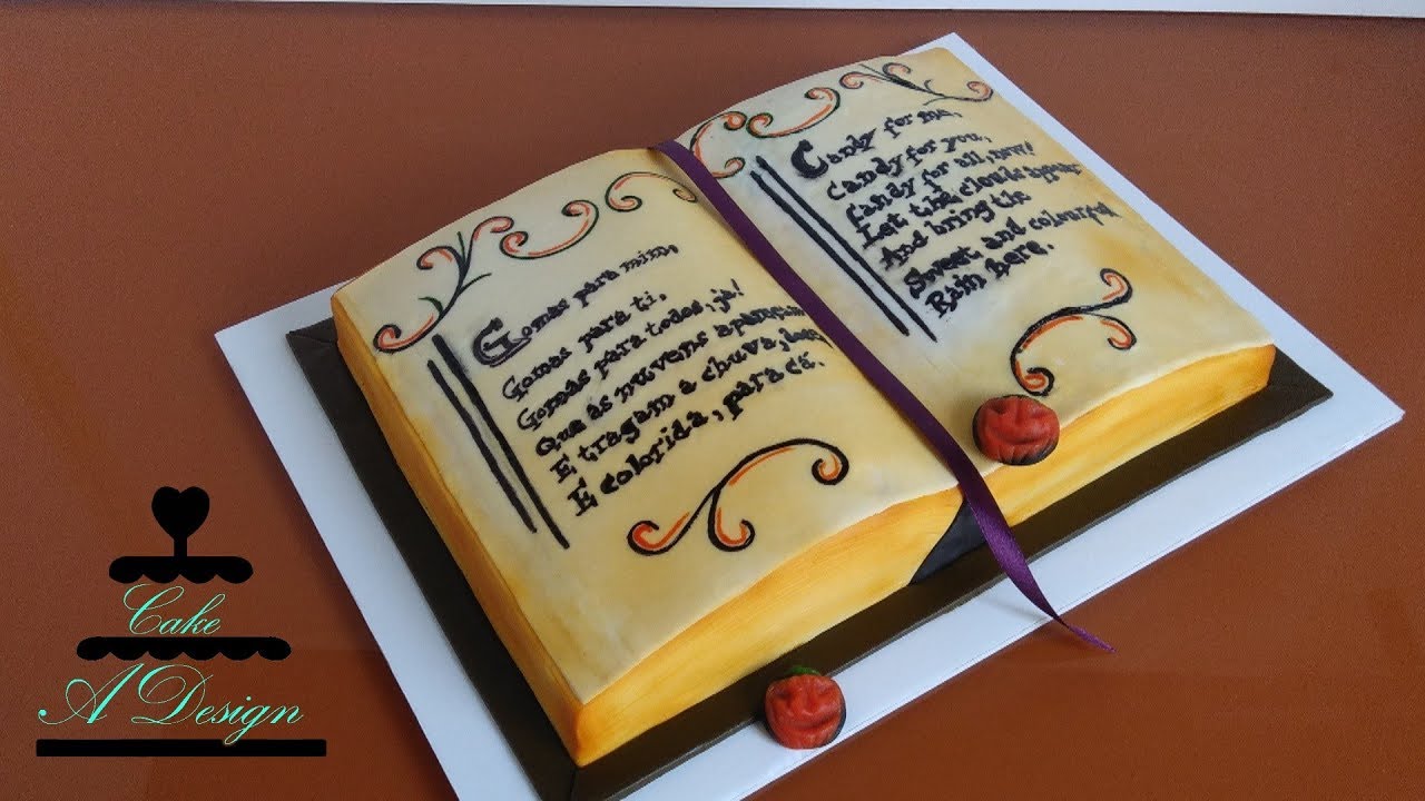 Bolo Livro de Feiti&ccedil;os de Halloween | Halloween Spell Book Cake (ENGLISH SUBTITLES)