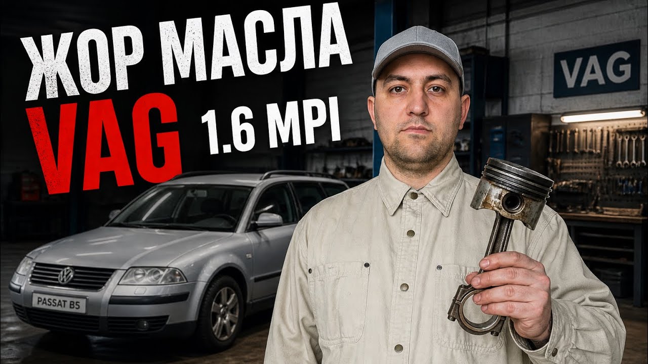 ЖОР МАСЛА, заміна поршневих кілець Volkswagen Passat B5+ 1.6 mpi