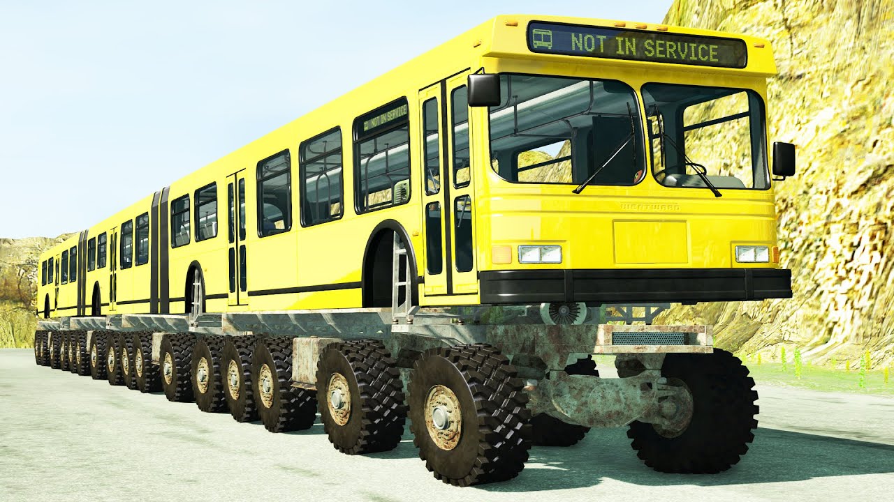 BeamNG DRIVE Articulated Bus Crashes #17 @CrashTherapy