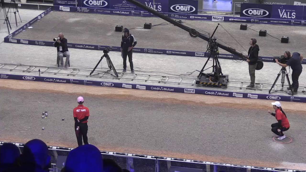 Pétanque 2025 Ch du Monde féminin X3 - 1/2 finale- Belgique - Vietnam 2