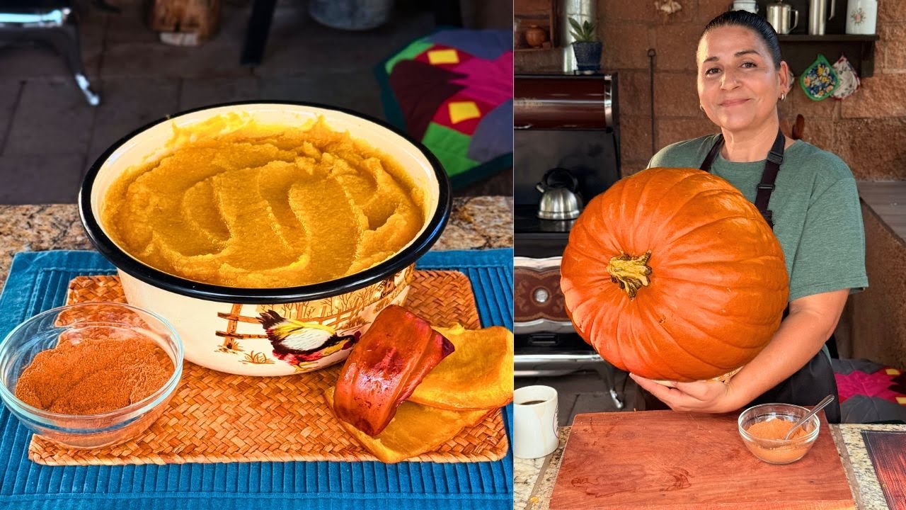 Pure de Calabaza con Especias de Otoño - Base para Atole, Empanadas y Panes Tradicionales