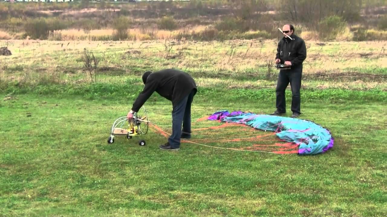My new RC PPG trike first fail takeoffs