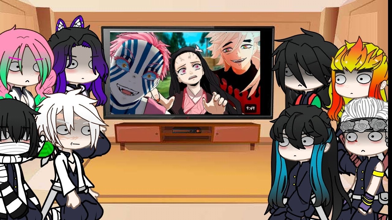 kimetsu no yaiba Hashira react a douma e akaza vão atrás de nezuko(1/1)gacha Nymph