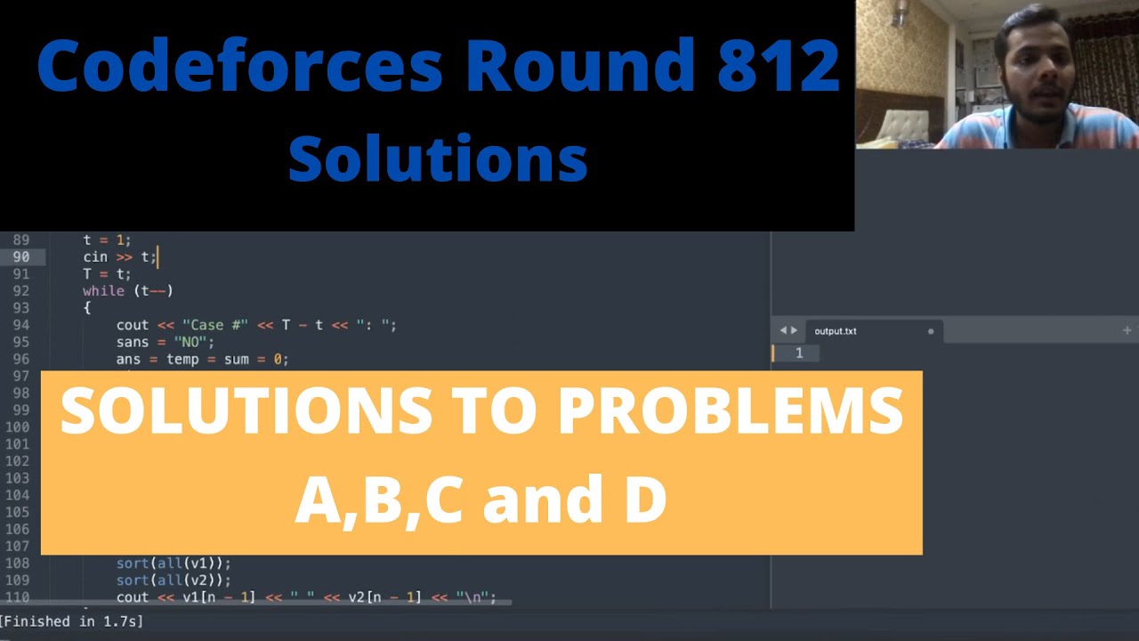 Codeforces Round 812(Div-2) Solutions || Problems A,B,C and D