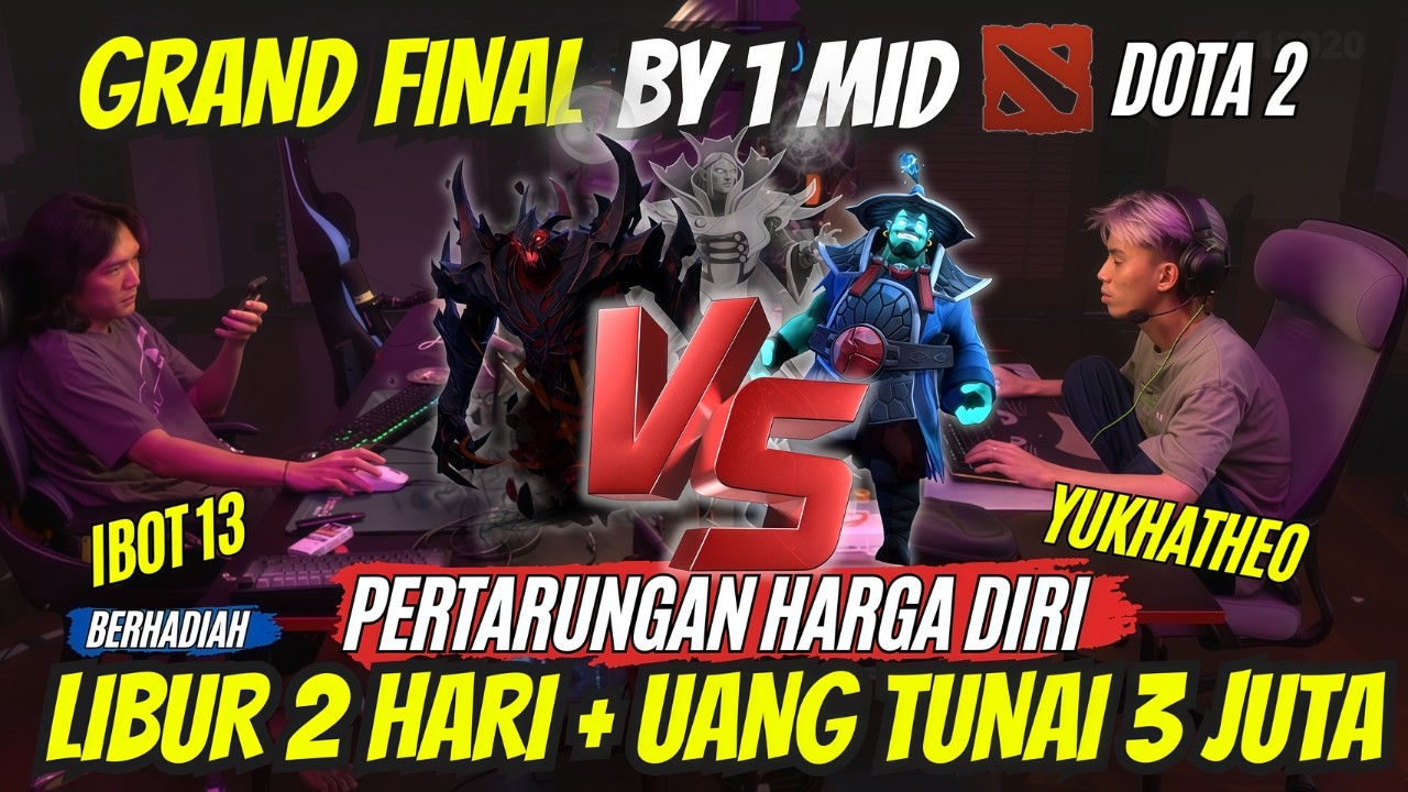 GRAND FINAL MID Dota 2 😳 PERTARUNGAN HARGA DIRI DEMI 2 HARI LIBUR + 3 JUTA! | Marapthon Season 3