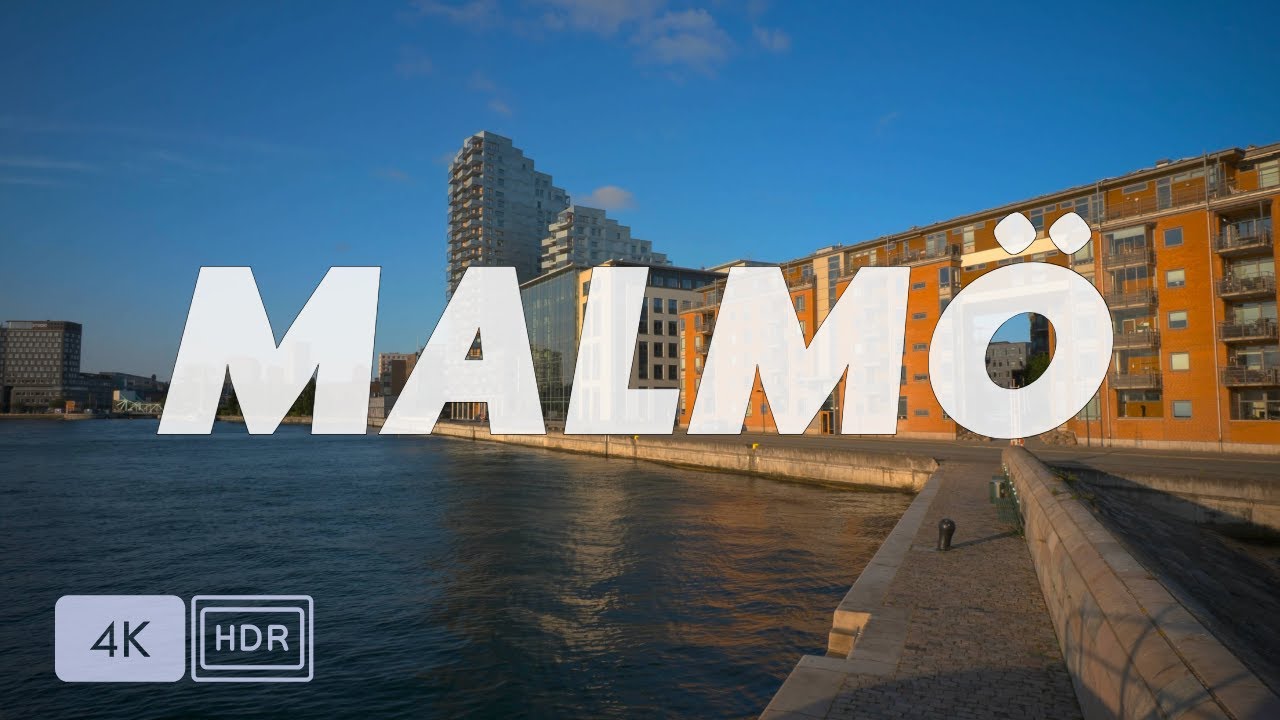 Exploring Malm&ouml; on foot at daybreak | Sweden 4K
