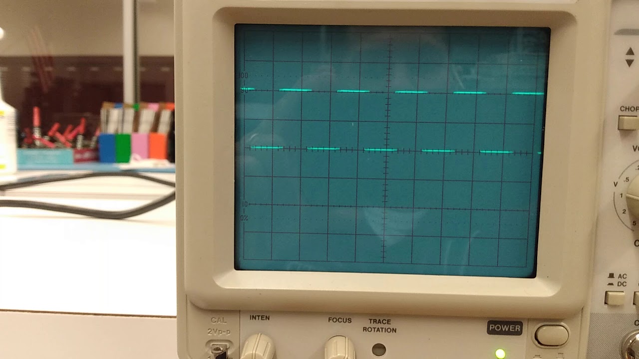 calibration of the GOS-622G 20MHz oscilloscope