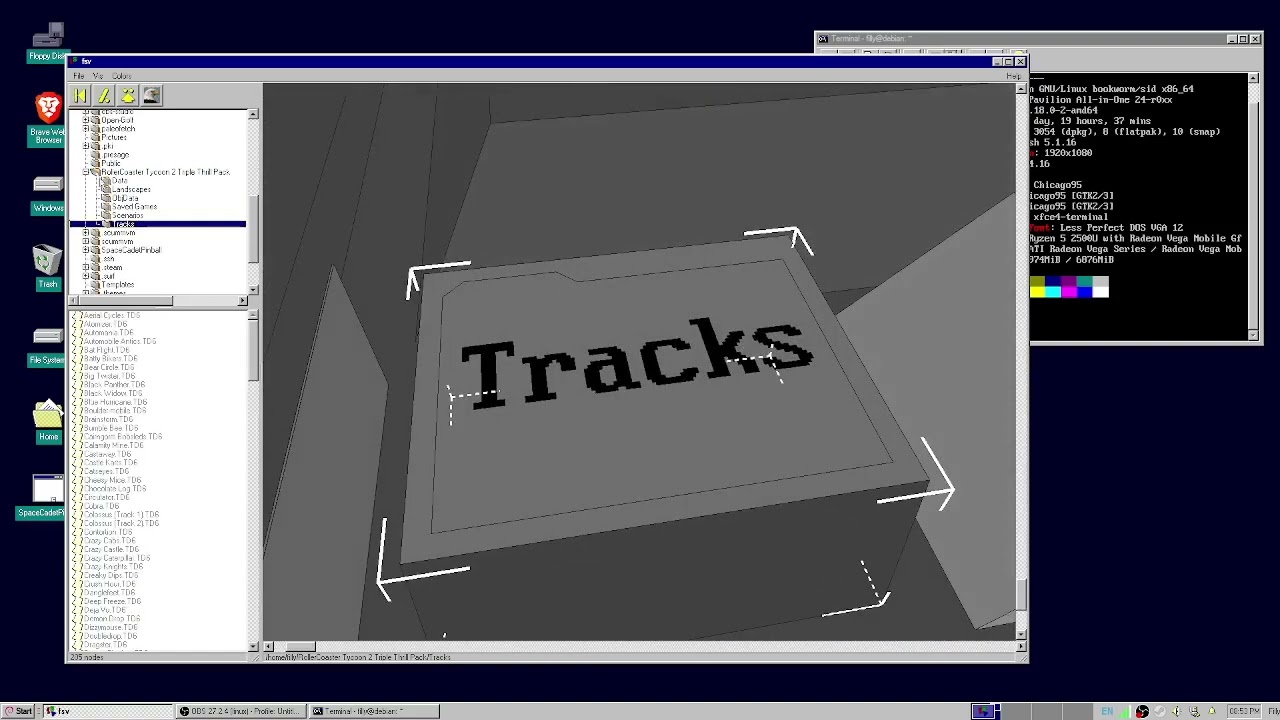 FSV (File System Visualizer) 0.9 on debian