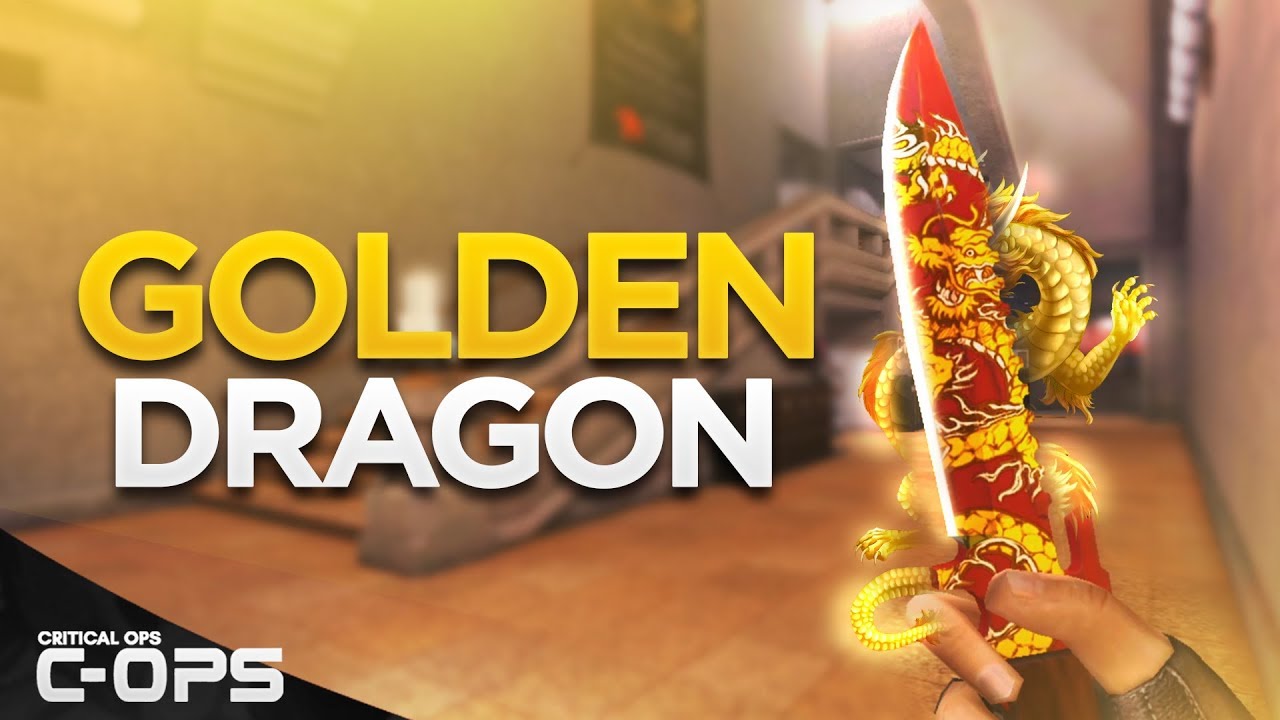 Critical Ops - GOLDEN DRAGON KNIFE Skin Gameplay! C-OPS Knife
