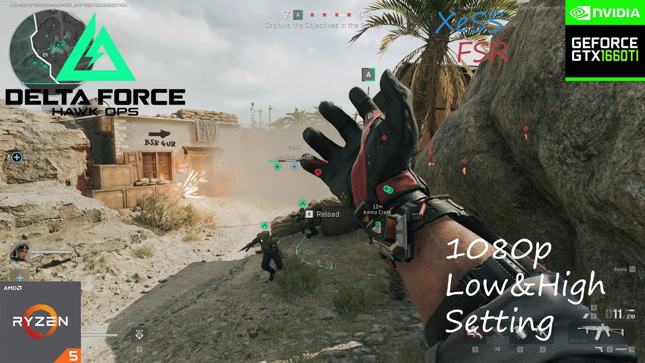 Delta Force: Hawk Ops Ryzen 5 2600 & GTX 1660 TI | 1080p | TSR FSR XeSS