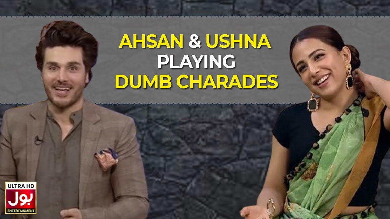Ahsan Khan & Ushna Shah Playing Dumb Charades | Ushna Shah | BOL Nights With Ahsan Khan