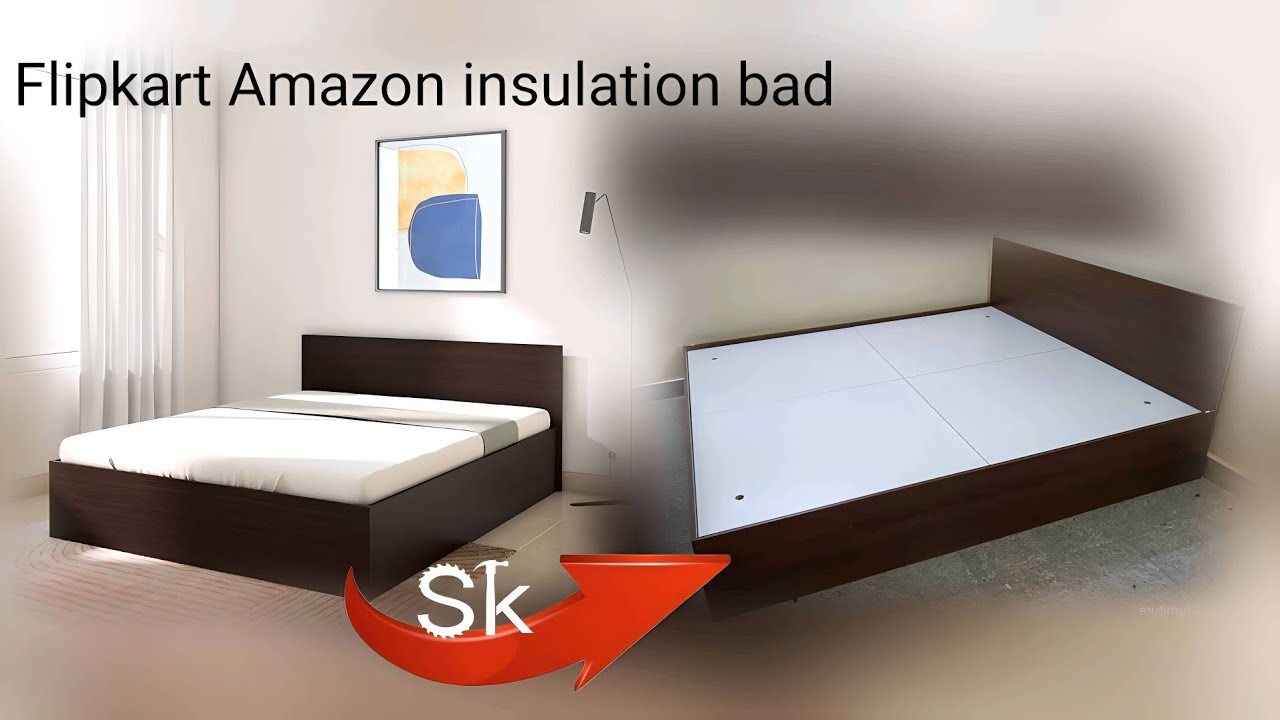 Amazon Brand-Solimo Medusa Engineered Wood Queen Bed with Box Storage (Walnut finish) mini fix