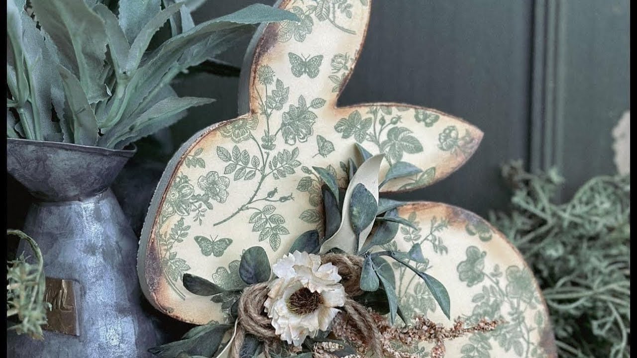 Decoupage Sweet Bunny DIY - Easy Spring or Easter Project