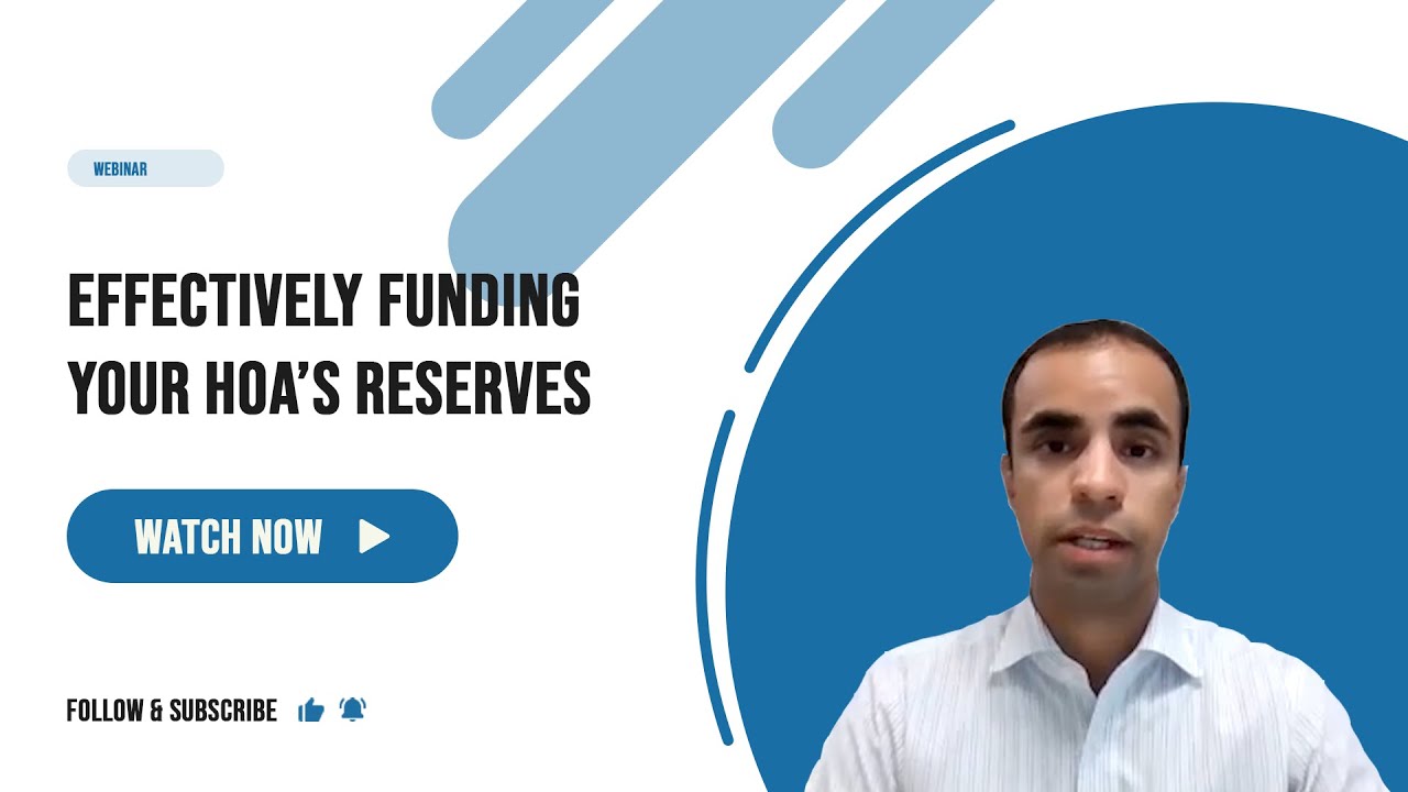 WEBINAR: Money Matters: Effectively Funding Your HOA's Reserves