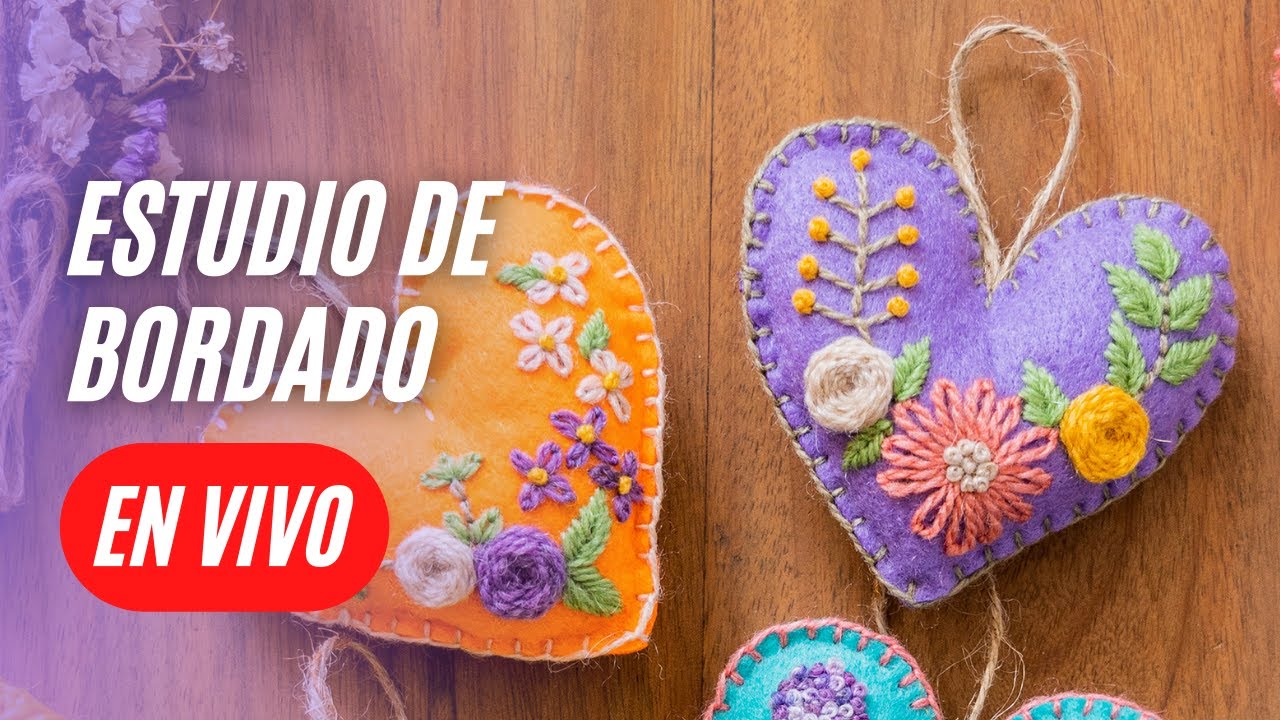 Acompáñame a bordar un corazón 💜