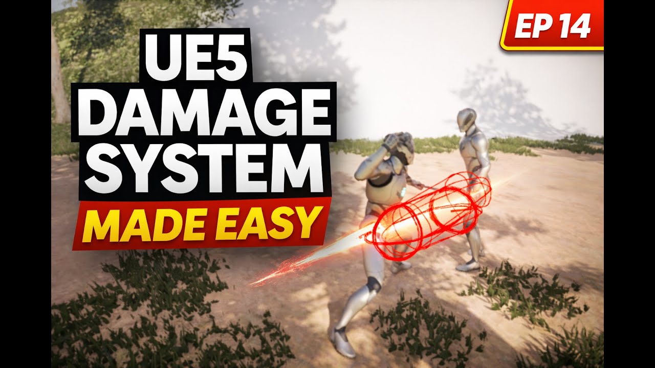 UE5 Made Easy Ep 14 Damage System Made Easy (Sword Trace + Apply Damage)