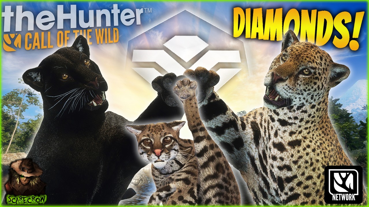 We Hunted A Diamond Ocelot & Jaguar! Plus Melanistic Jaguar! Call of the wild EARLY ACCESS
