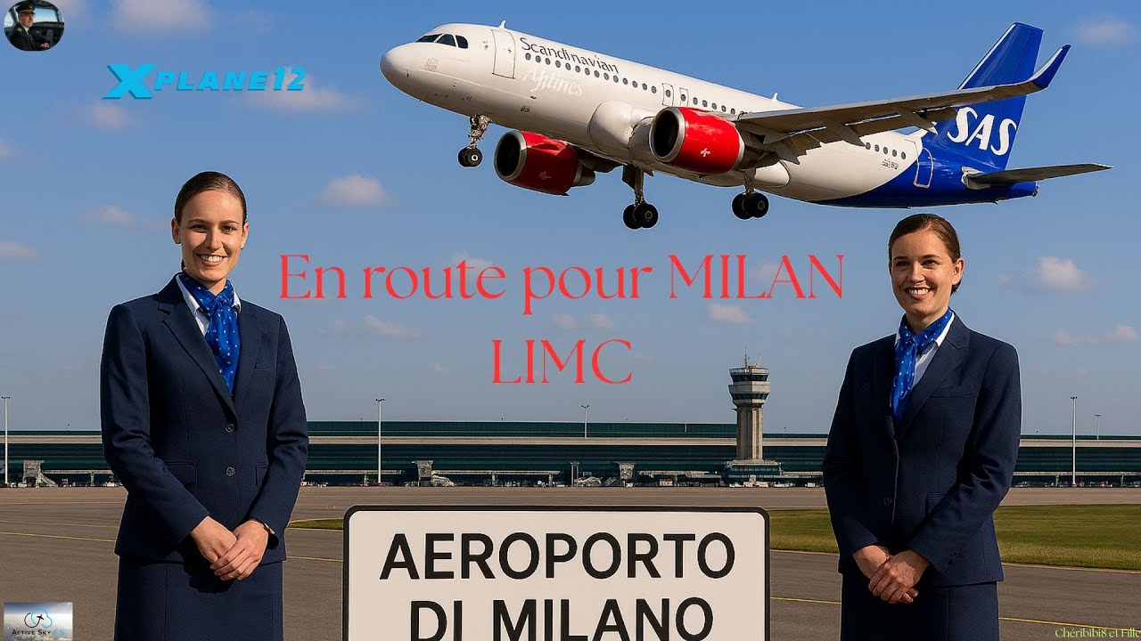 En route vers  MILAN , A 320néo x-plane 12