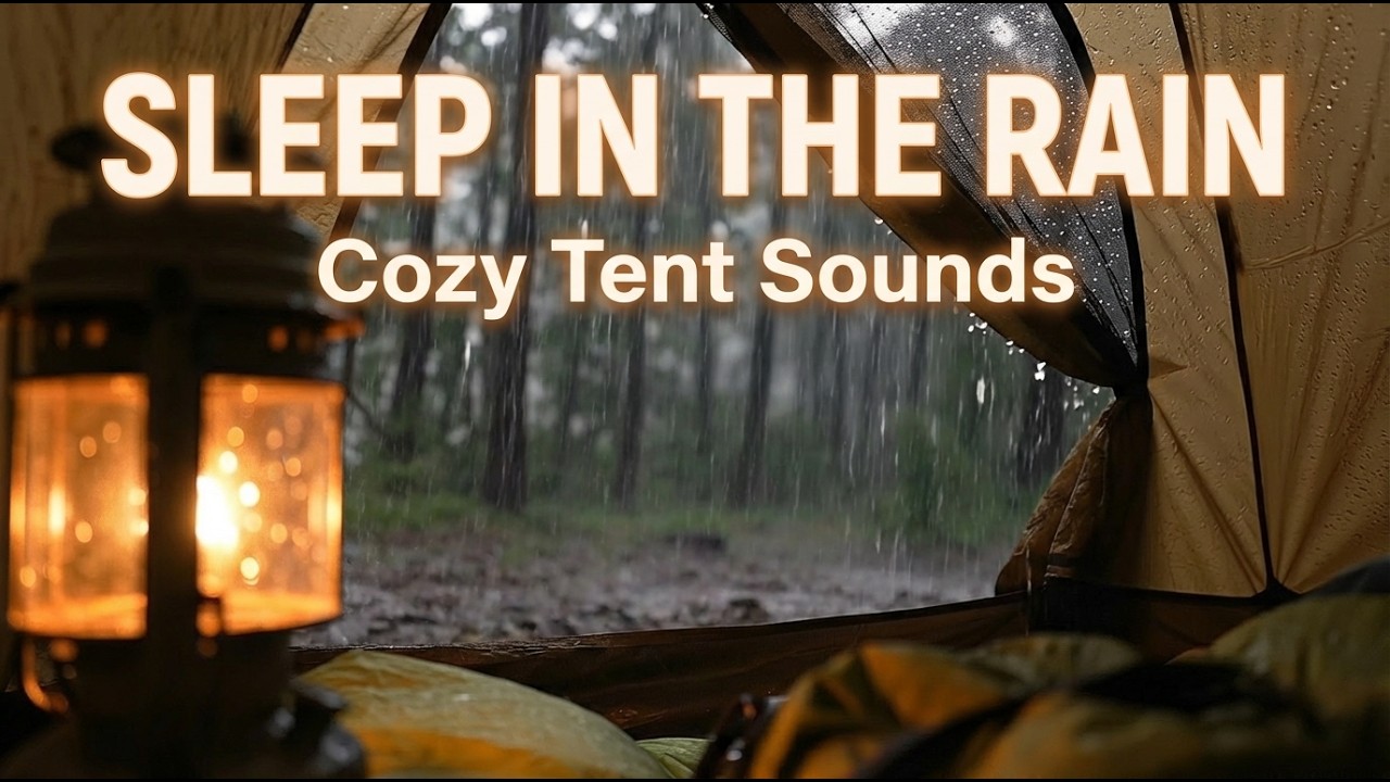 Inside a Tent During a Rainstorm 🌲 Cozy Forest Shelter Sounds for Sleep (2 Hours)