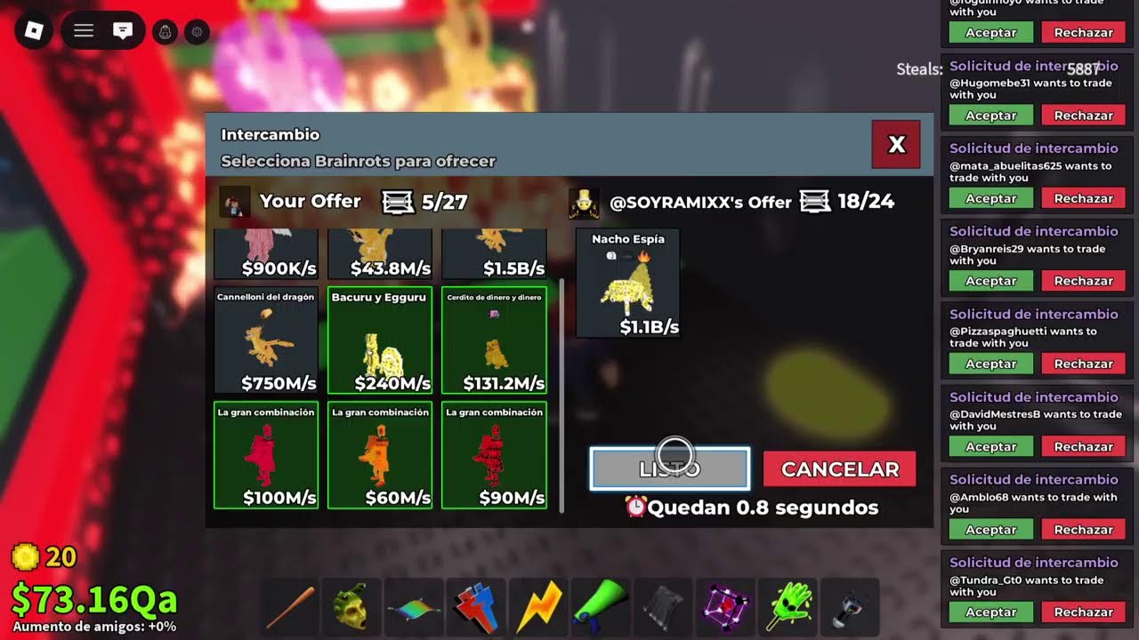 Tradeando con subs en steal braintot