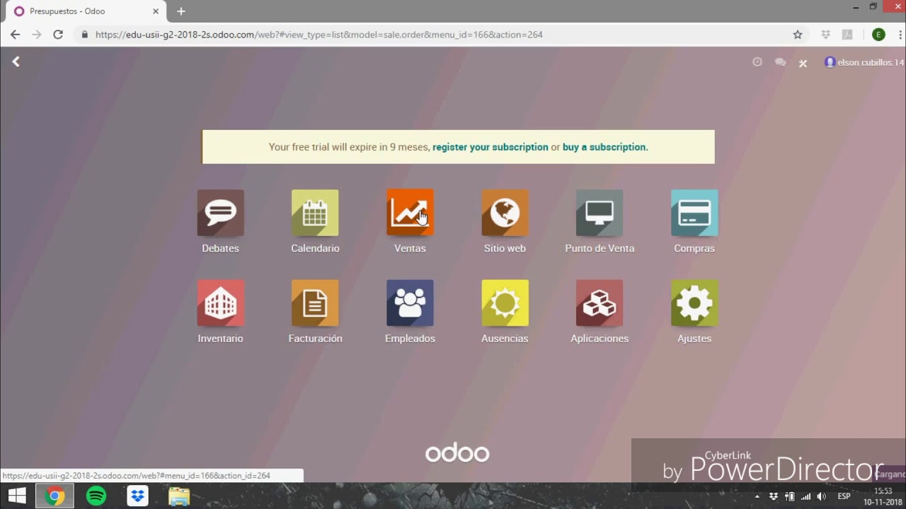 Módulo de Ventas Odoo