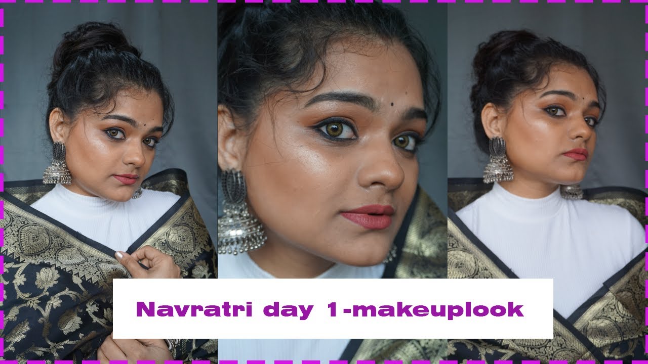 Durga pooja makeup look day -1 | navratri 2022 | Simple makeuplook | No filter makeup |