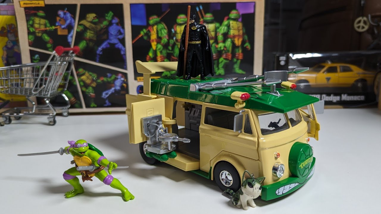 80s TMNT Party Wagon in 1/24 Diecast by Jada Hollywood Rides