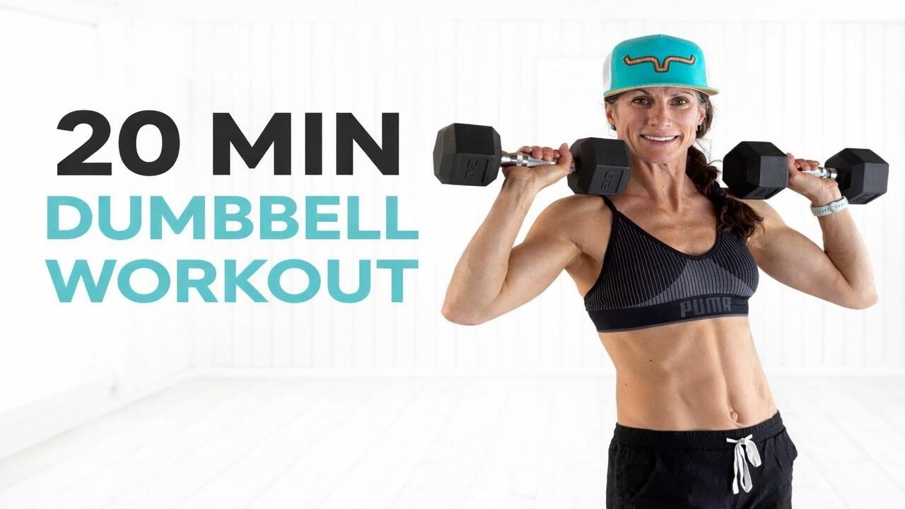20 Minute Full Body Dumbbell Workout at Home (Fat Burn + Strength)