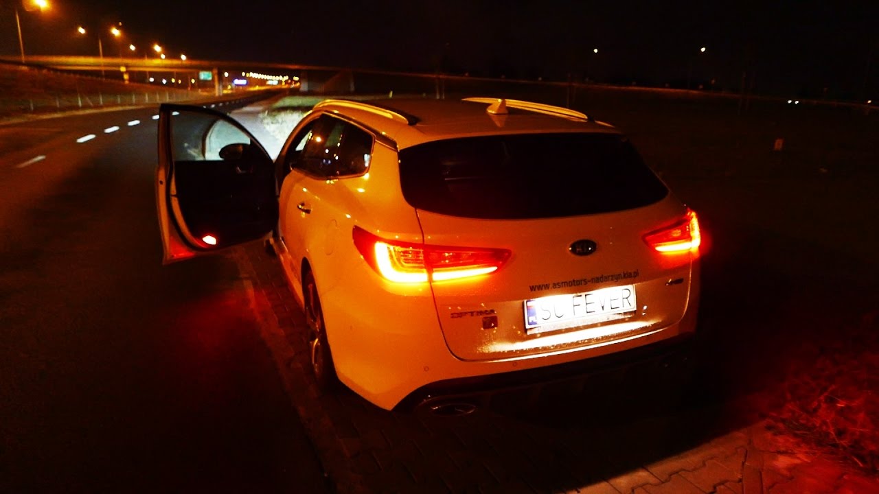 2017 KIA Optima SW GT Line Night Driving Led Lights Jazda Testowa Próbna Test PL