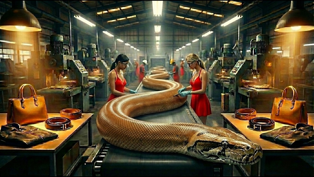 Advanced Machinery Turns Snake Skin Into Luxury Leather 😱 Full Process