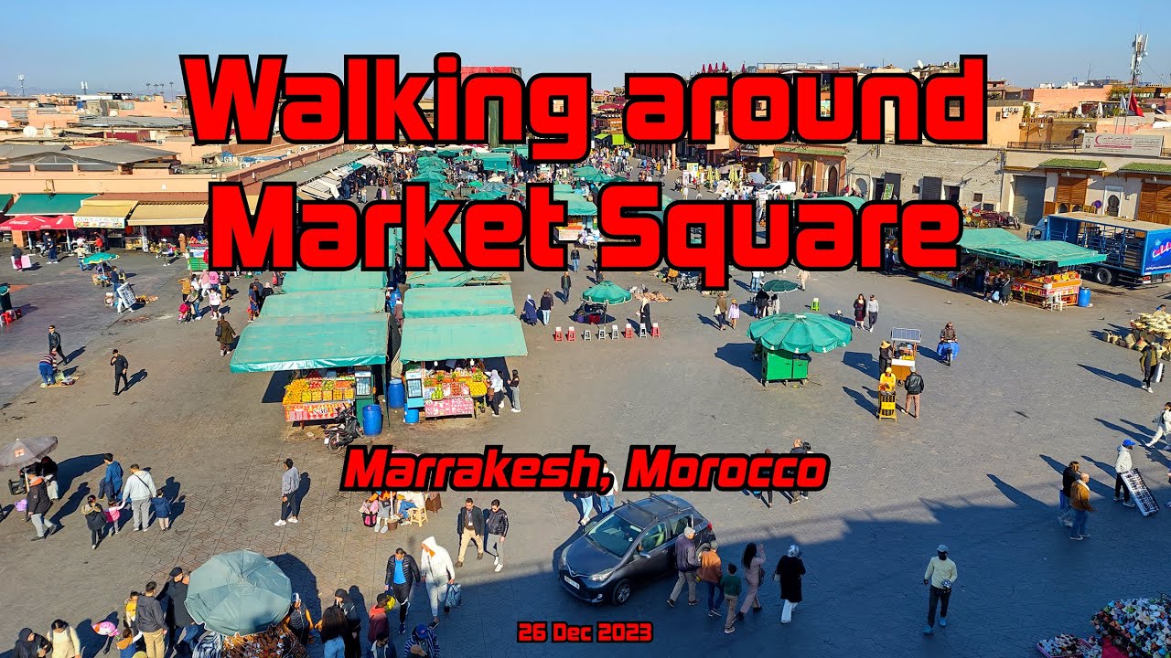 🚶&zwj;♂️ Marrakesh, Morocco- Afternoon Solo Walk - 26 Dec 2023 - 4K 🚶&zwj;♂️