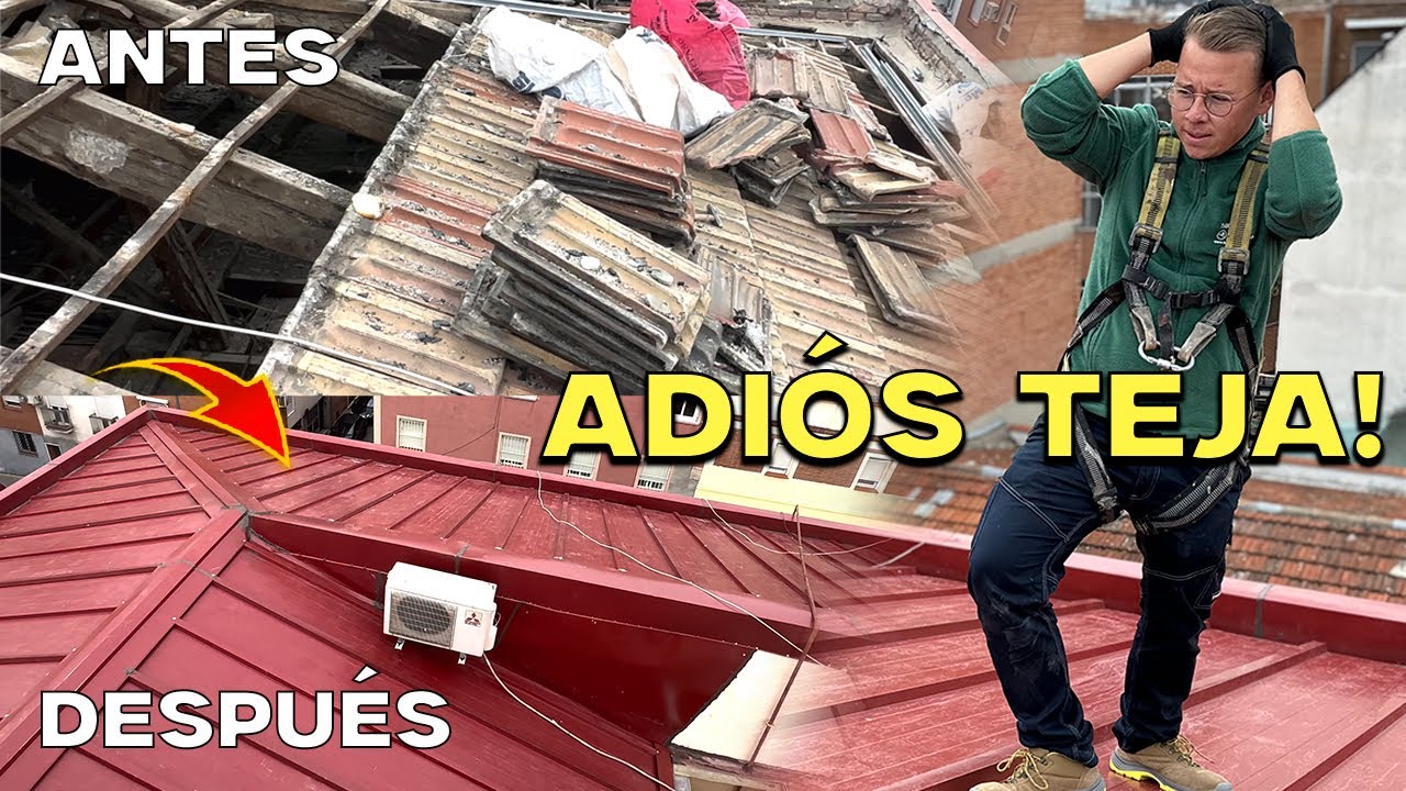 Transformación Total 🏠 Rehabilitación de Tejado con Panel Sándwich | Adiós Teja Antigua