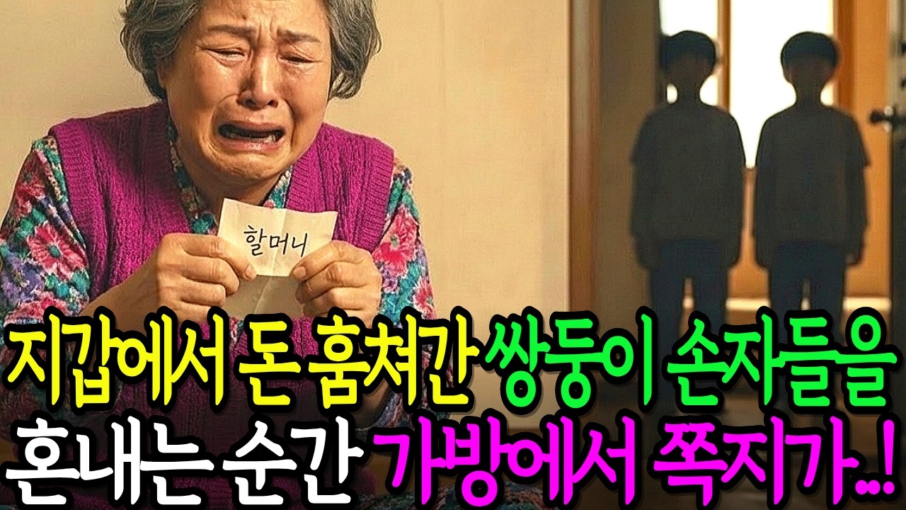 쌍둥이 손자들이 내 지갑에서 돈을 훔친 줄 알았습니다. 손주를 혼내려던 그 순간, 가방 속 쪽지를 보고 무너지는데..!ㅣ노후사연ㅣ감동사연ㅣ사연라디오ㅣ오디오북