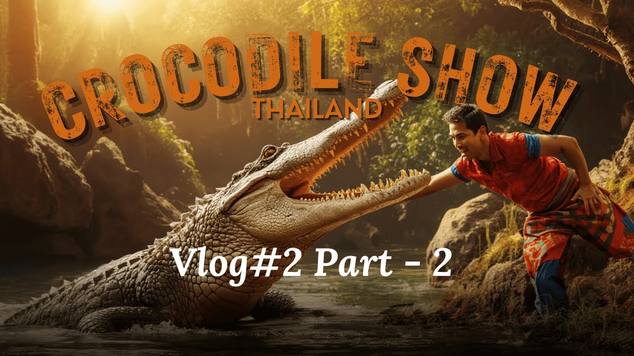 VLOG#2 - PART 2 - DANGEROUS CROCODILE SHOW | THAILAND | FUN OR RISK 🫣 😱 ?