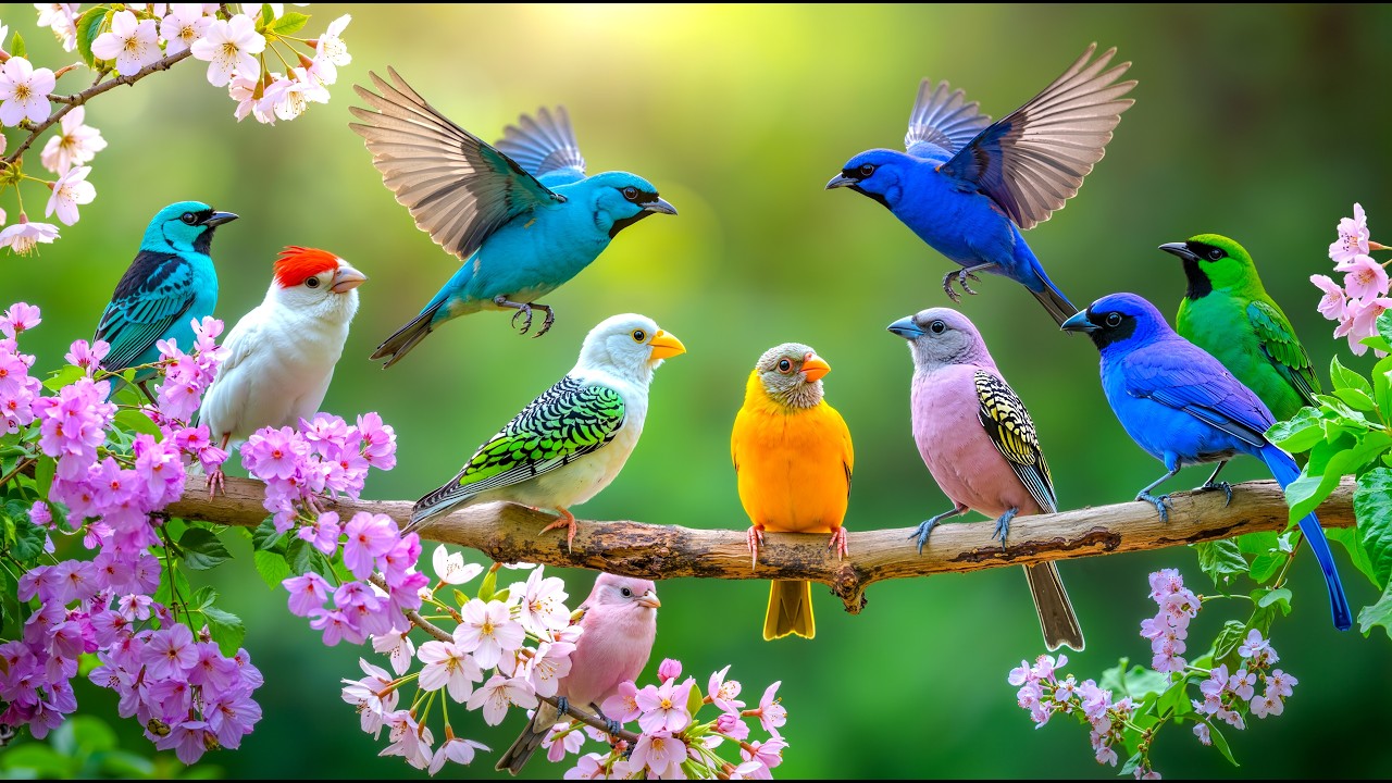 Peace With Nature's Living Jewels: Stunning Birds & Relaxing Birdsong for Ultimate Serenity