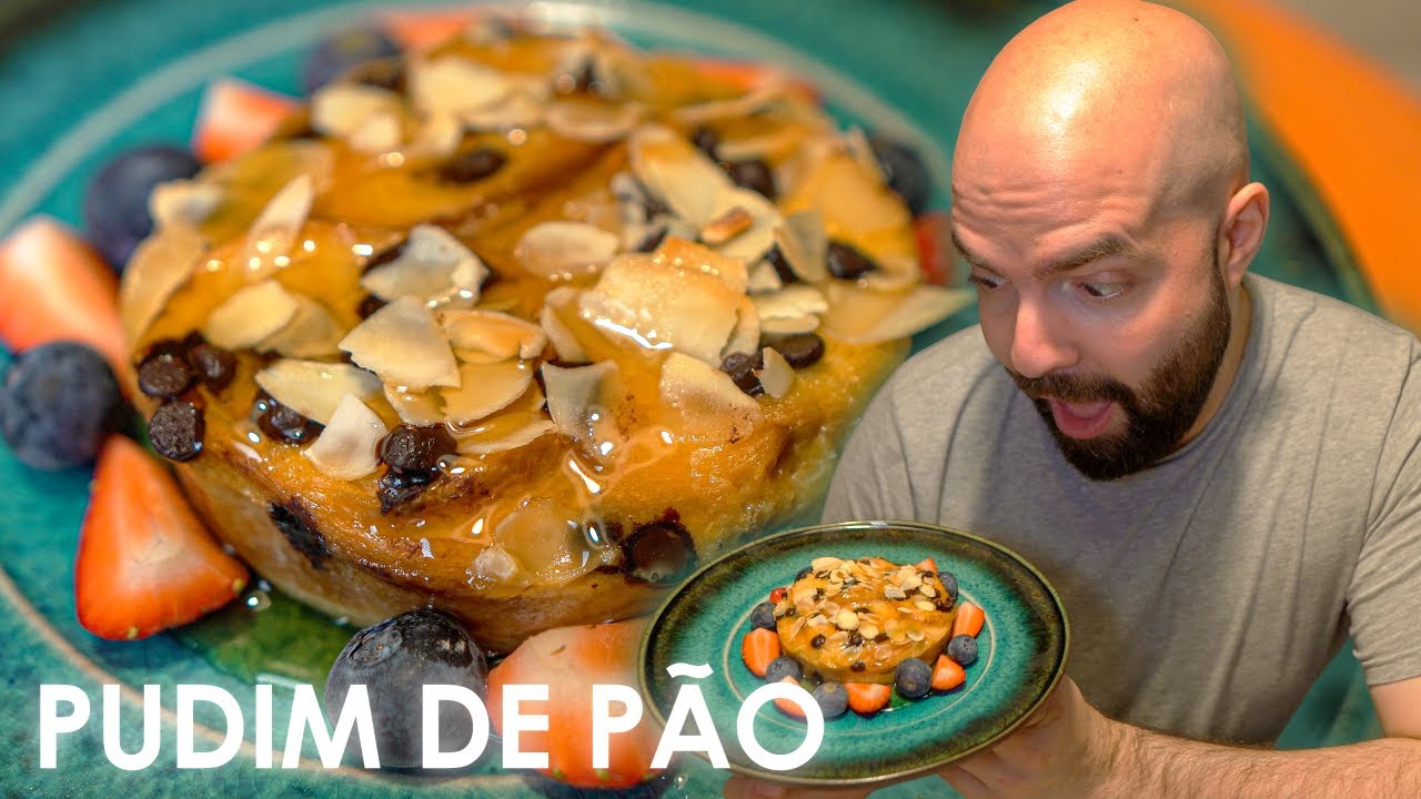 Chefe Jamon: Pudim de pão mas com Croissants de Chocolate