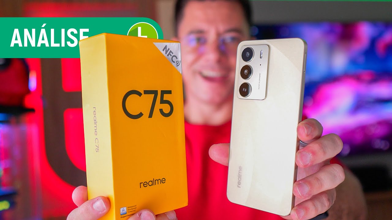 REALME C75: CELULAR BÁSICO com foco em DESIGN e RESISTÊNCIA À ÁGUA | Análise / Review