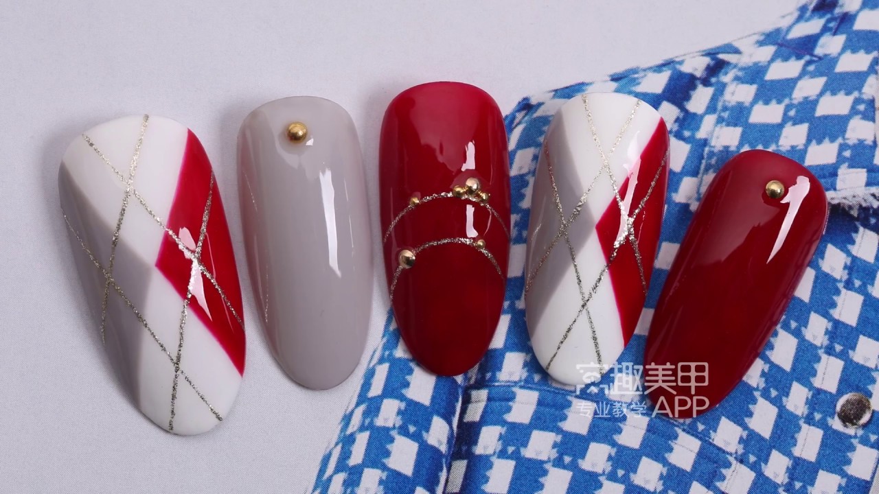 【Watch Nail】Warm-colored Freehand Argyle【推荐-第591期】温暖配色，手绘菱形格
