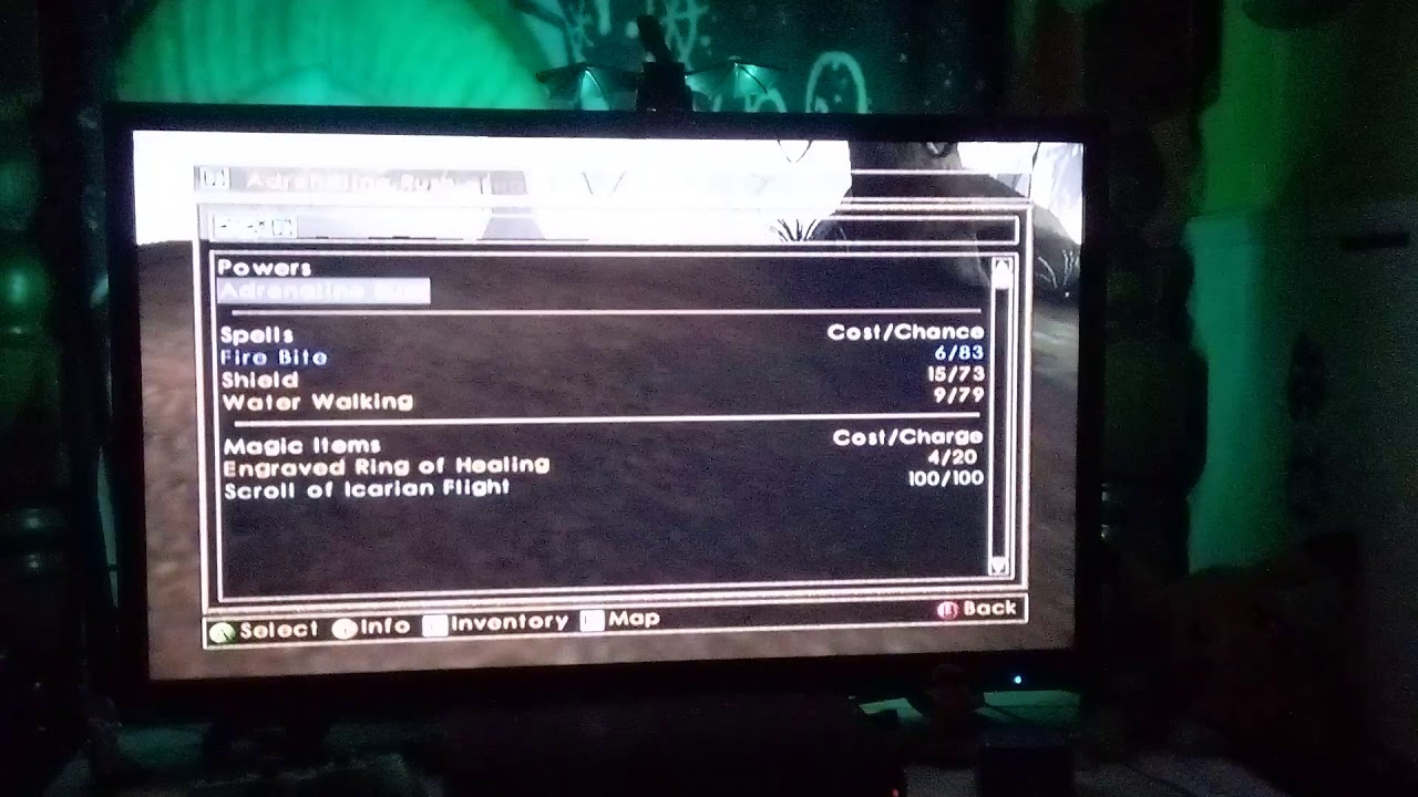 Using a scroll of Icarian Flight In Morrowind.