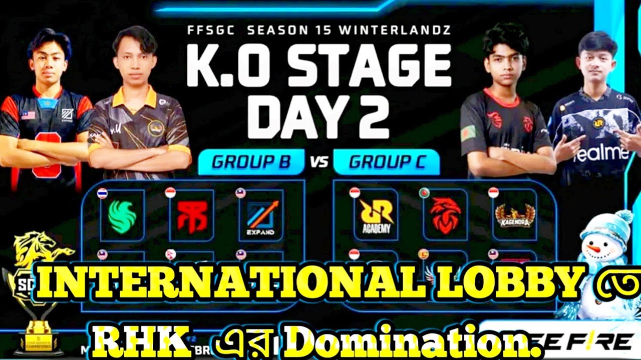International lobby তে RHK এর Domination 💀 || match 5 full highlights with 20 kills #rhk #redhawks 