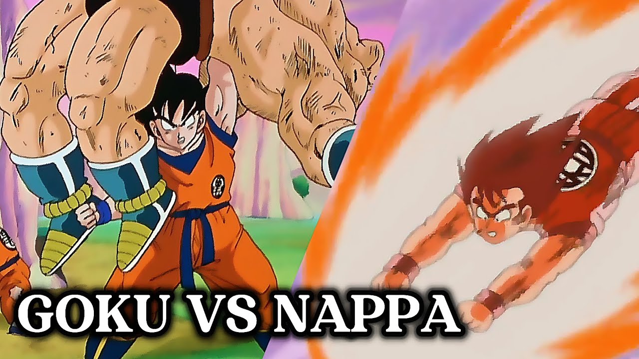 Goku Vs nappa vs vegeta fight