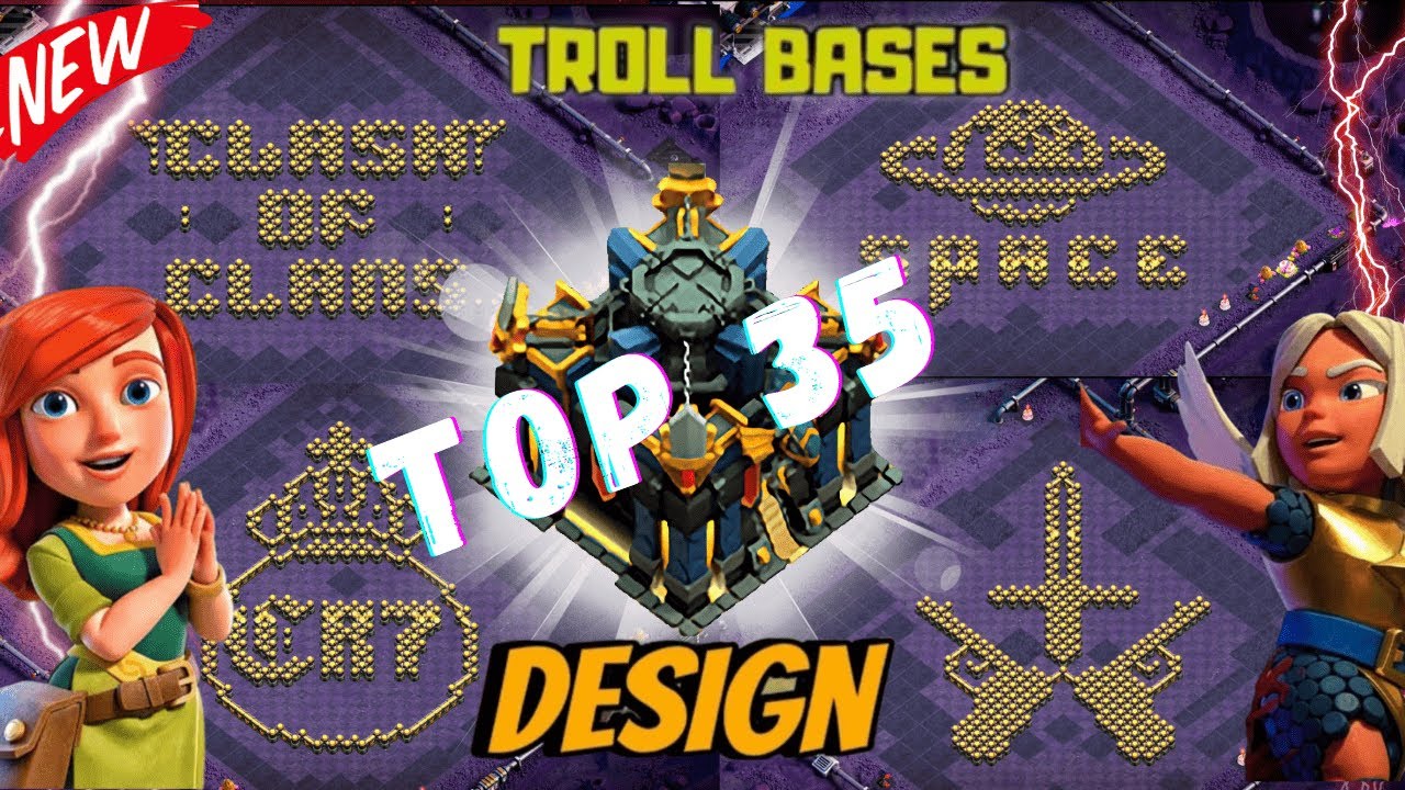 Coc FARMING BASES LAYOUTS | TOP 35 art Bases Th17 | TROLL BASES TH17 DESIGN CLASH OF CLANS