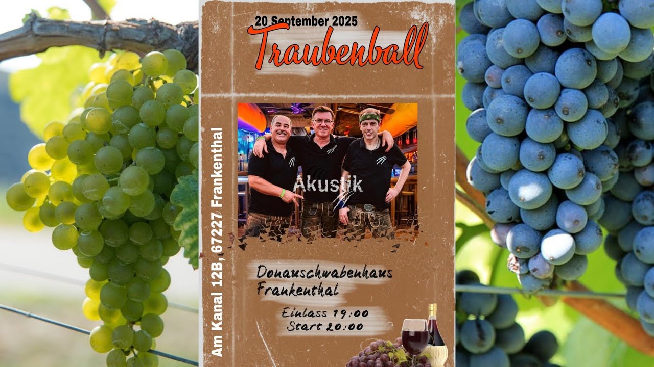 Traubenball Frankenthal mit AKUSTIK 3 BAND am 20.09.2025 (Vollversion)