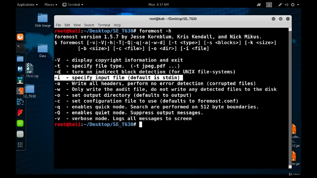 Digital Forensics |  Analysis Image by Foremost Tool