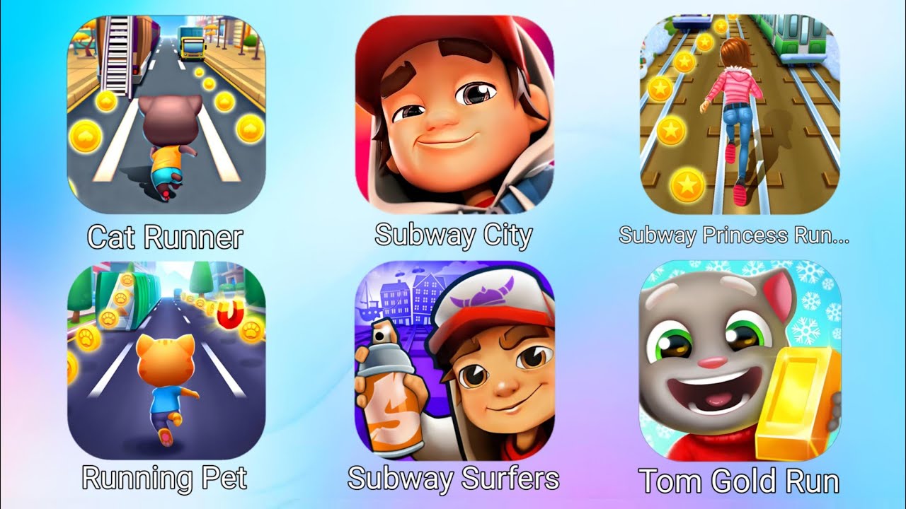 Cat Runner, Subway City, Subway Princess Runner, Running Pet, Subway Surfers, Tom Gold Run, 🔥