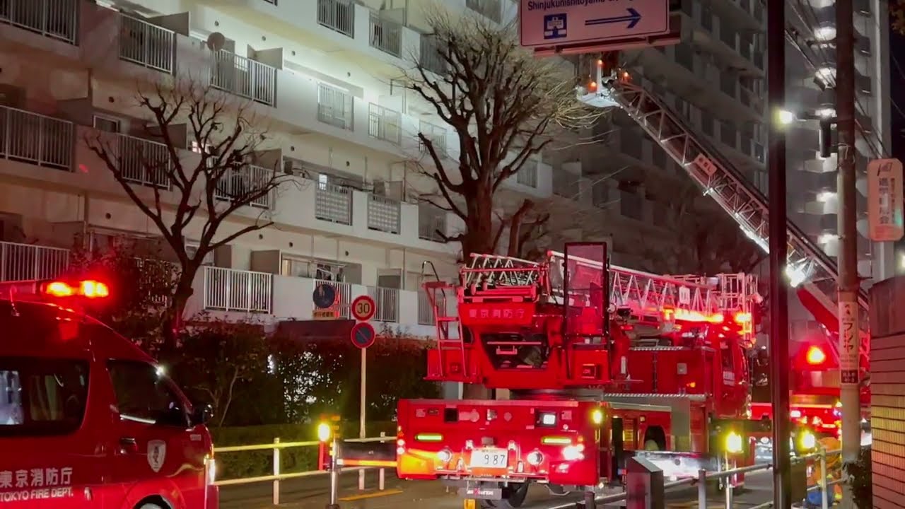 新宿消防署 火災出場 (4K) 2023/02/28