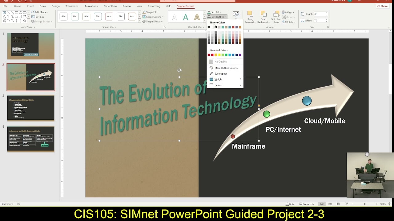 CIS105: 5/1/25: SIMnet PowerPoint Guided Project 2-3