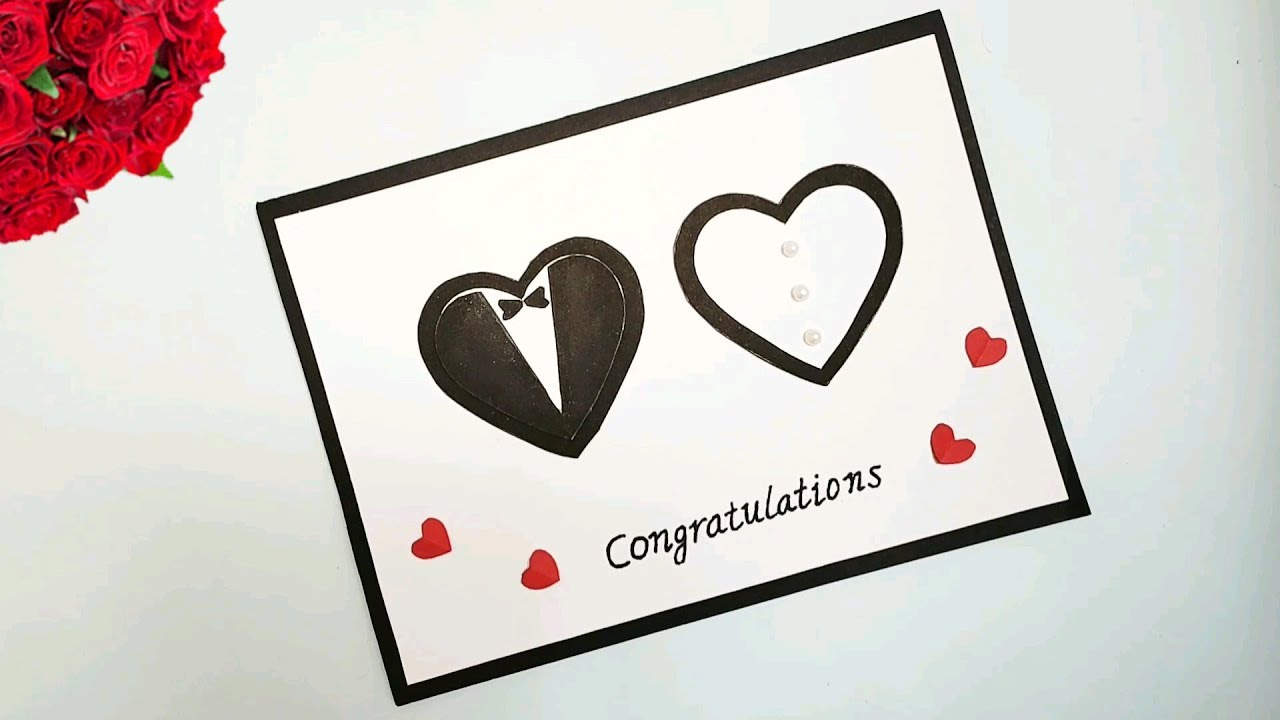 Easy Wedding Greeting Card / Congratulation Card / handmade wedding greeting card / greeting card